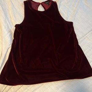 Banana republic red velvet top